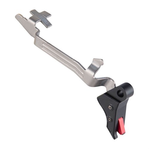 TAC Trigger for Glock Gen 5 gir en flat, enkel installasjon med redusert pre-travel og overtravel, noe som gir en ren og presis avtrekk.