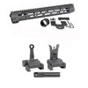 AR-15 Slim Line Handguards med Flip-Up Combat Sights tilbyr M-LOK fester, kontinuerlig Picatinny-skinne og justerbare sikter for optimal presisjon.