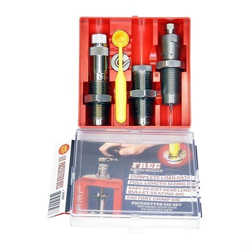 LEE PRECISION PACESETTER 3-DIE SET for 303/25 eller 25/303 inkluderer Full Length Sizing Die, Bullet Seating Die, Factory Crimp Die og mer, passer alle 7/8