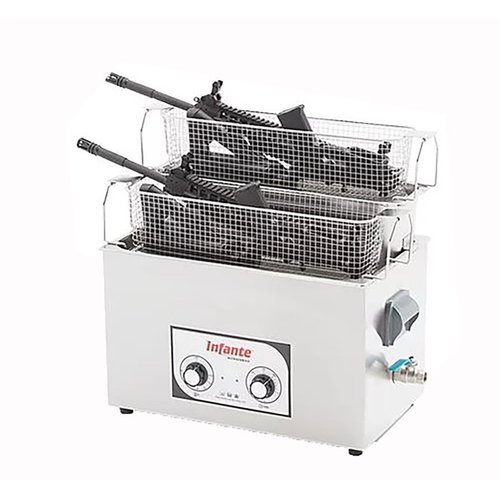 Infante Ultrasonic S9 er et kraftig bordmodell rengjøringssystem for pistoler, sub guns og rifler, med raskere prosess og effektiv rengjøring av lange deler.