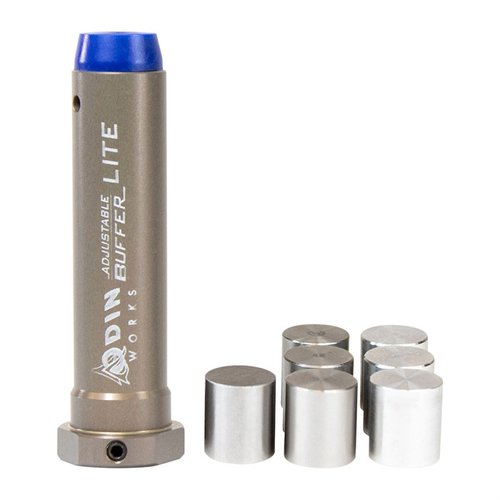 ODIN Works justerbare buffer gir maksimal tilpasning for AR 308, AR-15 og 9mm karabiner, med utskiftbare vekter for optimal ytelse med alle ammunisjonstyper.