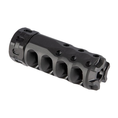 Hypertap muzzle brake gir over 70% reduksjon av rekyl, bedre presisjon, mindre gass tilbakeholdelse og enkel installasjon med universalt tidsnøtt.
