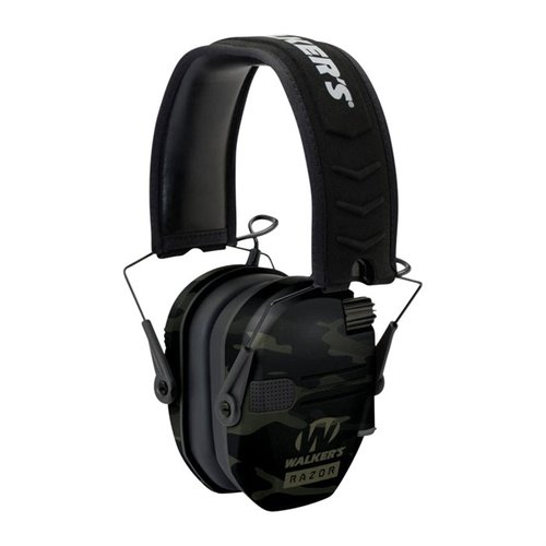 Walkers Razor Slim Electronic Muffs gir 23 dB lydreduksjon, er kompakte, sammenleggbare og har HD-høyttalere for optimal lydforbedring.