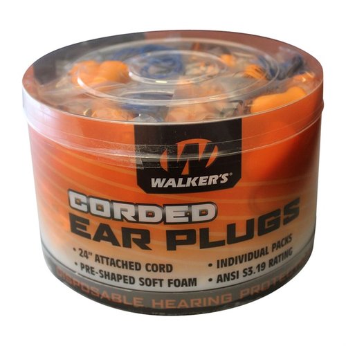 Walkers Corded Foam Earplugs gir 32 dB lydreduksjon, er festet sammen med en 24-tommers snor, og forhindrer at du mister dem under skyting.