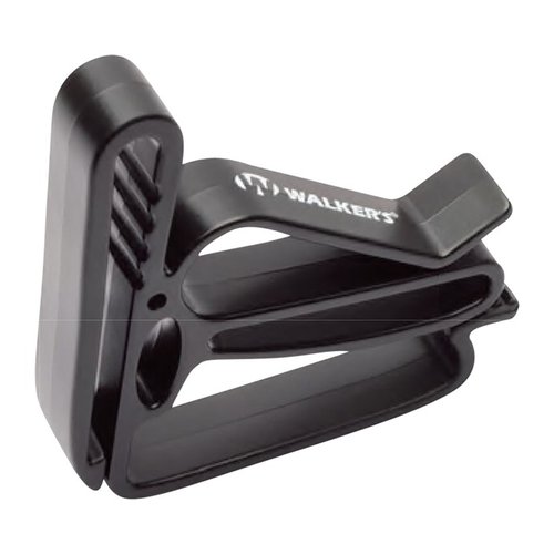 Hold øreklokkene dine lett tilgjengelig med Walkers Earmuff Belt Clip, en praktisk og rimelig løsning for å sikre hørselvern og annet tilbehør på beltet.