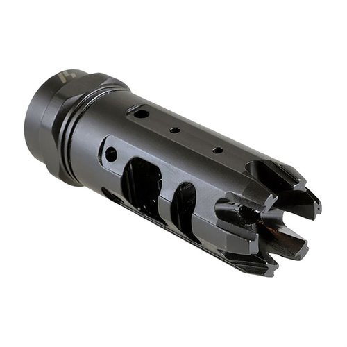 Strike Industries King-Comp har et stort dual chamber design som reduserer rekyl og sidekonkussjon, perfekt som en kombinasjon av compensator og muzzle brake.