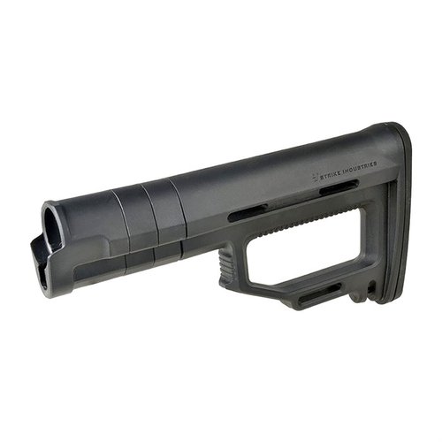 Strike Industries Modular Fixed Stock gir deg styrken og ergonomien til en fast stokk, samtidig som den tilbyr justerbar lengde og passer Mil-spec receiver extension.