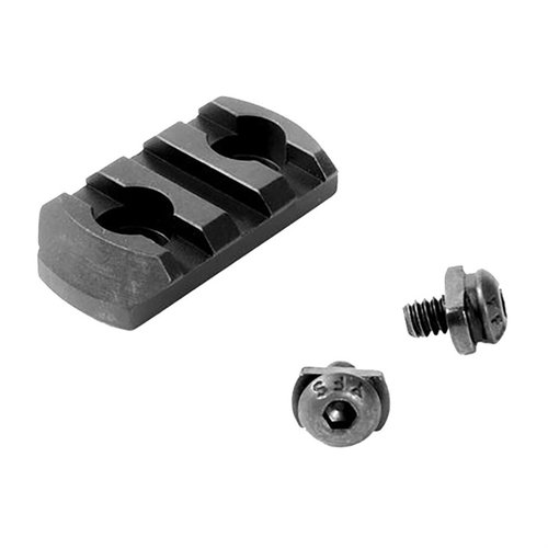 Geissele Picatinny Accessory Rails for M-LOK håndtak gir sikker festing av tilbehør, laget av 7075-T6 aluminium med hardcoat-anodisert finish.