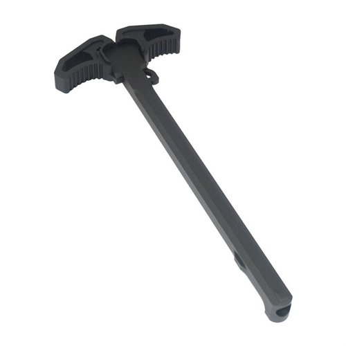 Armaspec Victory Charging Handle er en ambidextrous ladearm som blokkerer gassutblåsning, laget av 7075-T6 aluminium, perfekt for 5.56/.223 rifler.
