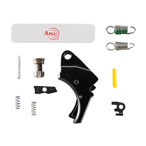 Apex Tactical Curved Forward Set Trigger Kit gir en jevnere avtrekk med kortere overtrekk og reset, og senker avtrekksvekten til 3-4 pund for M&P M2.0.