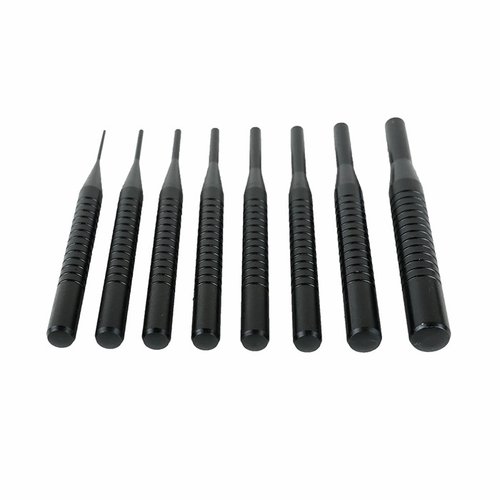 Obsidian Arms Standard 8-Piece Punch Set er lett å ta med seg, inkluderer populære størrelser og er laget av slitesterk 4140 alloy steel for langvarig bruk.
