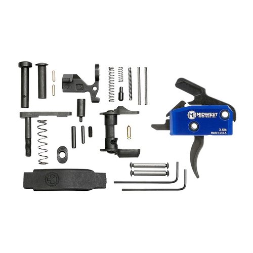 Midwest Industries Enhanced Drop-In Curved Trigger gir en 3.5 lbs avtrekksvekt med glatt avtrekk, kort reset og minimal overtravel, perfekt for AR-15.