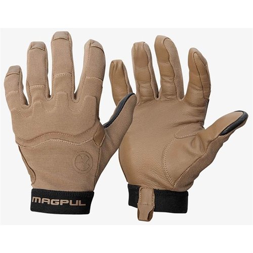 Magpul Patrol Gloves 2.0 tilbyr overlegen komfort, fleksibilitet og beskyttelse med geiteskinn i håndflaten, polstrede knoker og berøringsskjerm-funksjon.