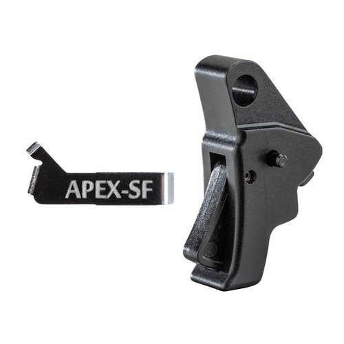 Apex Tactical Action Enhancement Trigger Kit forbedrer avtrekket på Slim Frame Glock med lavere avtrekksvekt, kortere avtrekksreise og skarp avtrekksbryter.