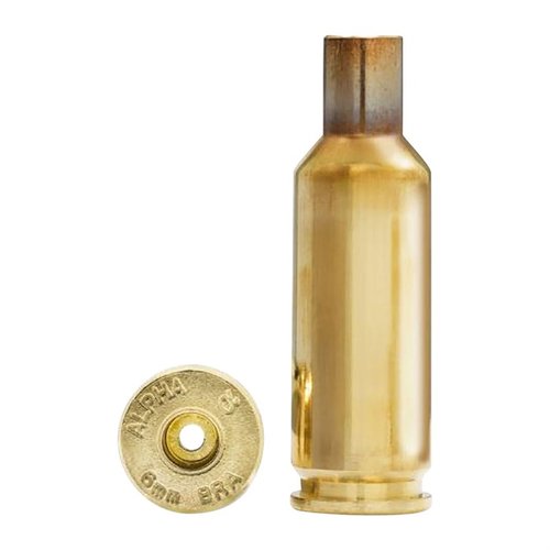 Alpha Munitions 6MM BRA brass gir effektivitet og holdbarhet med en 40-graders skulder, økt kapasitet og OCD teknologi for lengre levetid.