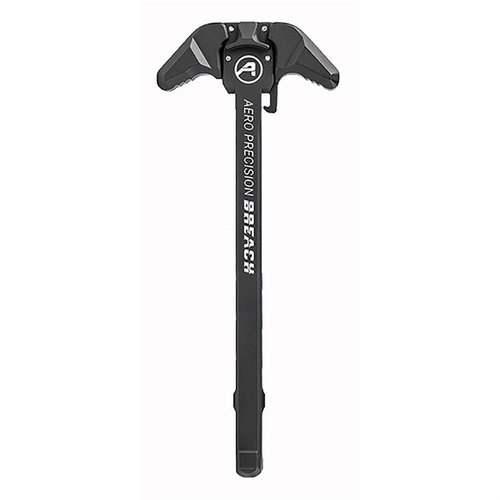 Aero Precision Breach Charging Handle er laget av 7075 aluminium, har ambidextrøs design og store spaker for enkel aktivering i tøffe forhold.
