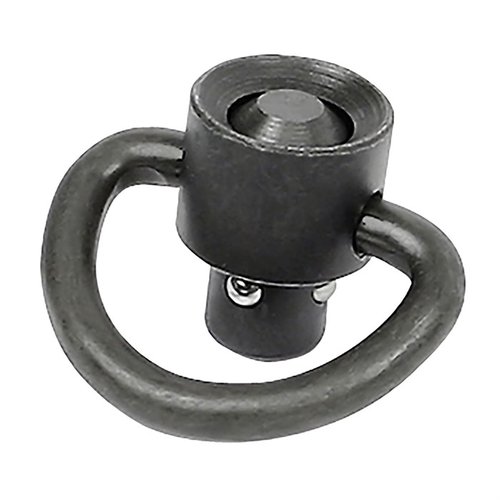 D-Ring Heavy Duty Flush Swivel fra Midwest Industries er laget for 1 1/4" slinger, har en sikkerhetsknapp for å forhindre utilsiktet utløsing og er 100% laget i USA.
