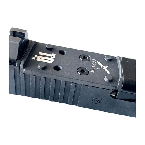 OPF-G, RMR er en robust adapterplate for Glock MOS, designet for enkel montering av Trijicon RMR/SRO med minimal bevegelse og standardisert høyde.