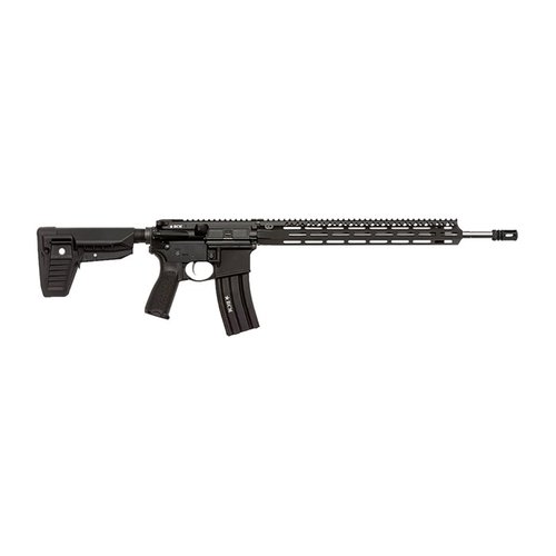 Bravo Company RECCE-18 MCMR 5.56 har en 18 tommers løp, BCM-skjefte, Picatinny-skinne og M-LOK håndbeskytter for optimal presisjon og ytelse.
