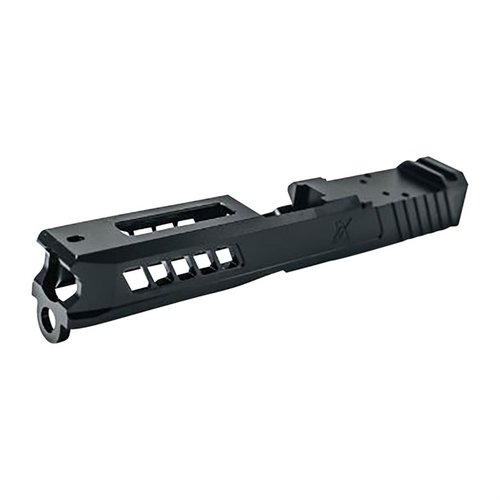 AXIOM SLIDE for Glock 43/43X er laget av 17-4ph rustfritt stål, har RMSc-optikkutt og inkluderer dekselplate for bruk uten optikk.