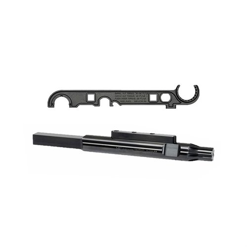 Midwest Industries AR Armorer's Wrench og .308 Receiver Rod er ideell for installasjon og fjerning av barrel nuts uten å skade upper receiveren.