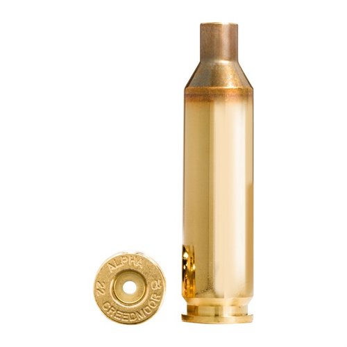 Alpha Munitions 22 Creedmoor brass er laget for optimal ytelse med OCD teknologi, og gir pålitelighet og lang levetid for både tennpocket og hylse.