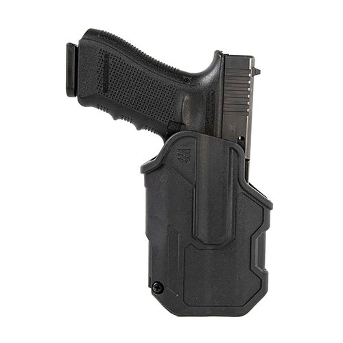 T-SERIES L2C-holster gir sikker oppbevaring og rask tilgang til Glock 20/38, med en robust polymerkonstruksjon og lyddempende, hydrofobisk fôr.