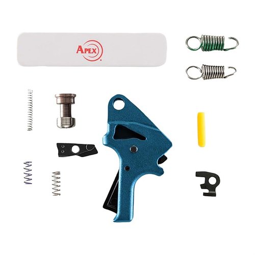Apex Forward Set Trigger Kit gir en jevn avtrekksopplevelse med redusert vekt, kortere avtrekk og raskere reset for M&P M2.0, perfekt for både duty og konkurranse.