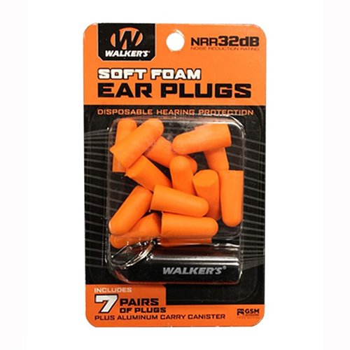 Walkers Foam Ear Plugs med nakkebånd holder ørepluggene sammen, så du ikke mister dem på skytebanen, med en støyreduksjon på 25 desibel.