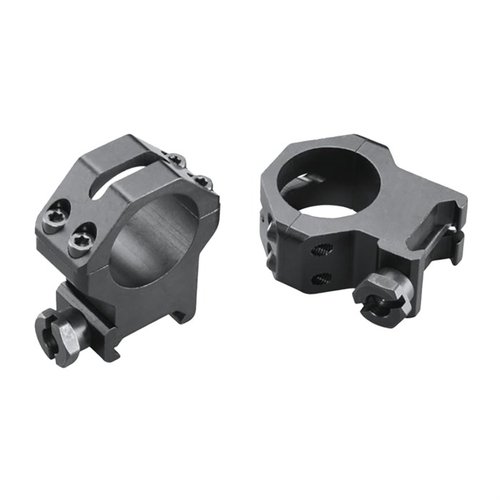 FOUR HOLE SKELETON RINGS fra WEAVER tilbyr maksimal holdkraft med fire Torx skruer, lett 6061 T6 aluminium og Type III hard-anodisert for langvarig holdbarhet.