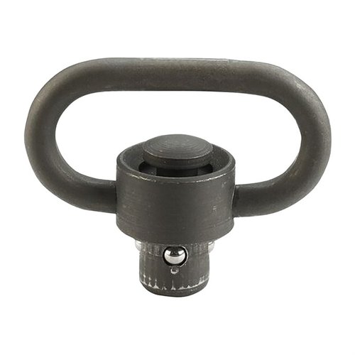 HD PUSH BUTTON SLING SWIVEL fra BLACKHAWK er kompatibel med de fleste push-button monteringspunkter, og gir rask festing og løsning av selen.