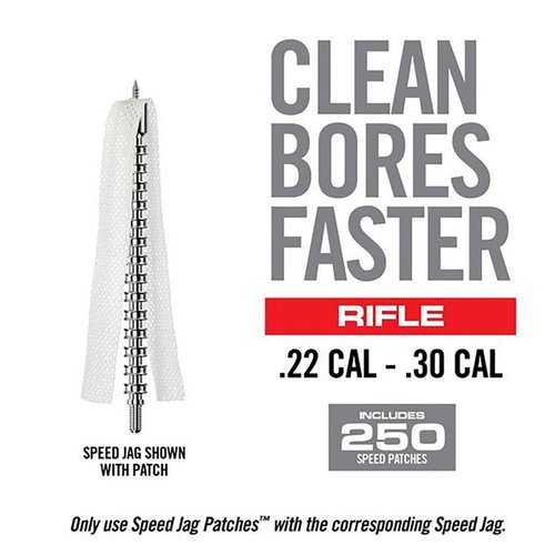 Bore-Max Speed Jag Patches gir optimal kompresjon for effektiv rensing av løpet, med overlegen absorbering og en teksturert overflate som fanger opp skitt.