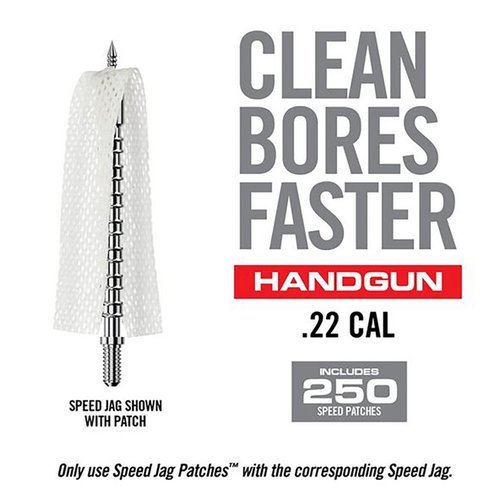 Bore-Max Speed Jag Patches gir effektiv rengjøring av løpet med overlegen absorbering, optimal kompresjon og en tekstur som fanger opp smuss uten å flosse.