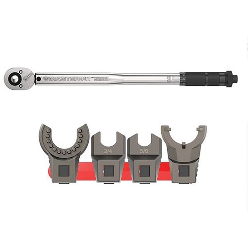 MASTER-FIT A2 Crowfoot Wrench Set er spesiallaget for presis tilpasning av A2 barrel nuts, buttstocks og castle nuts, med titanbelagt rustfritt stål for optimal gripekraft.