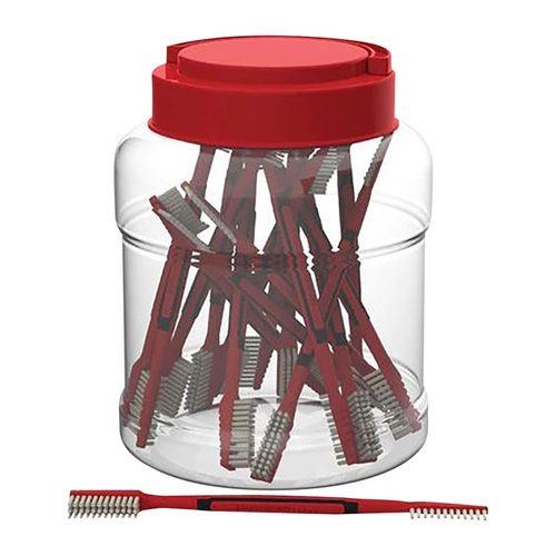 BIRCHWOOD CASEYs DUAL END NYLON CLEANING BRUSHES 25PK har et ergonomisk håndtak, er trygg å bruke på delikat blueing og gravering, og er lett å oppbevare.