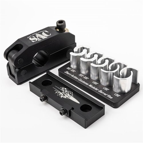 Modular Barrel Vise Kit fra Short Action Customs gir rask og enkel bytte av løp, med 100% livstidsgaranti og et modulært system for vedlikehold.