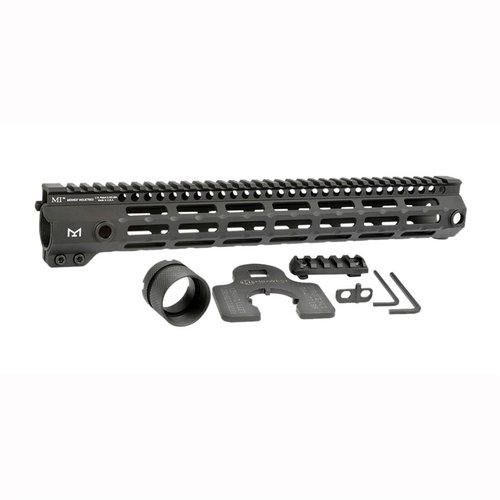 Midwest Industries AR-15 G4 Handguard M-LOK er laget av 6061 aluminium, har en hardcoat anodisert finish, og tilbyr M-LOK og picatinny skinne for enkel tilpasning.