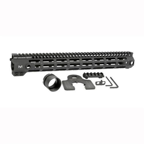 Midwest Industries AR-15 G4 Handguard med M-LOK tilbyr solid 6061 aluminium, flere lengder, anti-rotasjon QD sling lommer og kontinuerlig picatinny skinne.