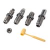 Velg dette die-settet for maksimal allsidighet, med full lengde resizing die, collet neck sizing die og Easy Adjust Dead Length Bullet Seating Die for perfekt presisjon.