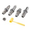 Velg dette 4-die settet for maksimal allsidighet, med full lengde resizing die, Collet Neck sizing die, Easy Adjust Bullet Seating Die og Factory Crimp Die.