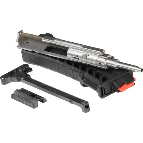 Bytt ut bolt carrier group i din 5.56/.223 rifle med denne konverteringen for å skyte .22LR. Leveres med 25-runders magasin for optimal ytelse.