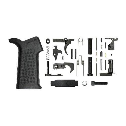 Aero Precision AR-15 Lower Parts Kit med Magpul MOE SL® Grip gir deg alt du trenger for å montere en AR15 Gen 2 Lower Receiver med høy kvalitet og pålitelighet.