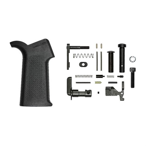 Aero Precision M4E1 Lower Parts Kit med Magpul MOE SL® Grip er perfekt for å bygge din AR-15, uten FCG, og gir mulighet for oppgradering av avtrekker.