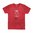 Oppdag Magpul Sugar Skull Blend T-skjorte i Red Heather! Komfortabel og holdbar med 52% ringspunnet bomull og 48% polyester. Tilgjengelig i flere størrelser. 👕 Lær mer!