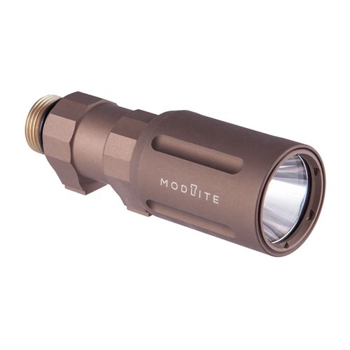 Modlite OKW-18350 våpenlys gir 680 lumen med ekstrem kastelengde, perfekt for innendørs og utendørs bruk. Håndlaget i USA med livstidsgaranti.