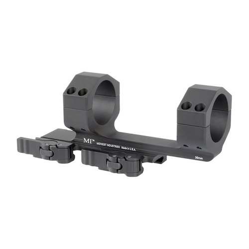 Midwest Industries 35mm QD Scope Mount tilbyr en jevn QD-lås, verner rails overflate, er verktøyløs justerbar og veier kun 8.7oz for optimal ytelse.