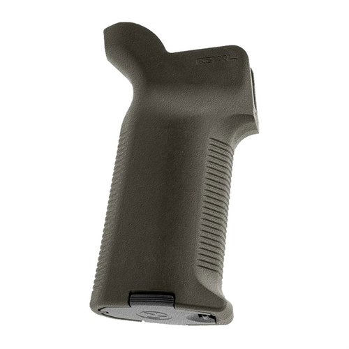 Magpul K2-XL grep for AR-15/M4 gir større komfort og kontroll, med unik Trapezoidal Surface Projections og en praktisk olje flaske i grephetten.