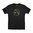 Utforsk Magpul Woodland Camo Icon T-skjorte i svart! Komfortabel 60/40 bomull/polyester-blanding med dobbelsøm for holdbarhet. Tilgjengelig i flere størrelser. 🌟 Lær mer!