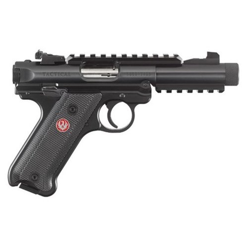 Ruger Mark IV™ Tactical 22 LR har enkel én-knapps nedtak, presis CNC-maskinert grep, 4.4