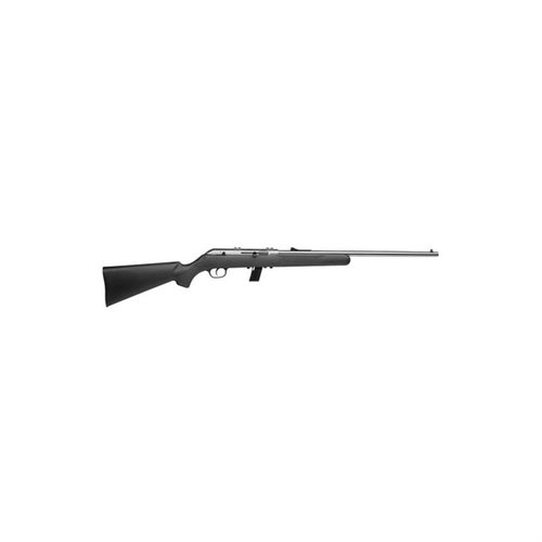 Savage Arms 64 FSS er en semi-automatisk rifle med 20,5" rustfritt stål-løp, 10-skudds magasin og syntetisk kolbe, perfekt for både plinking og småviltjakt.